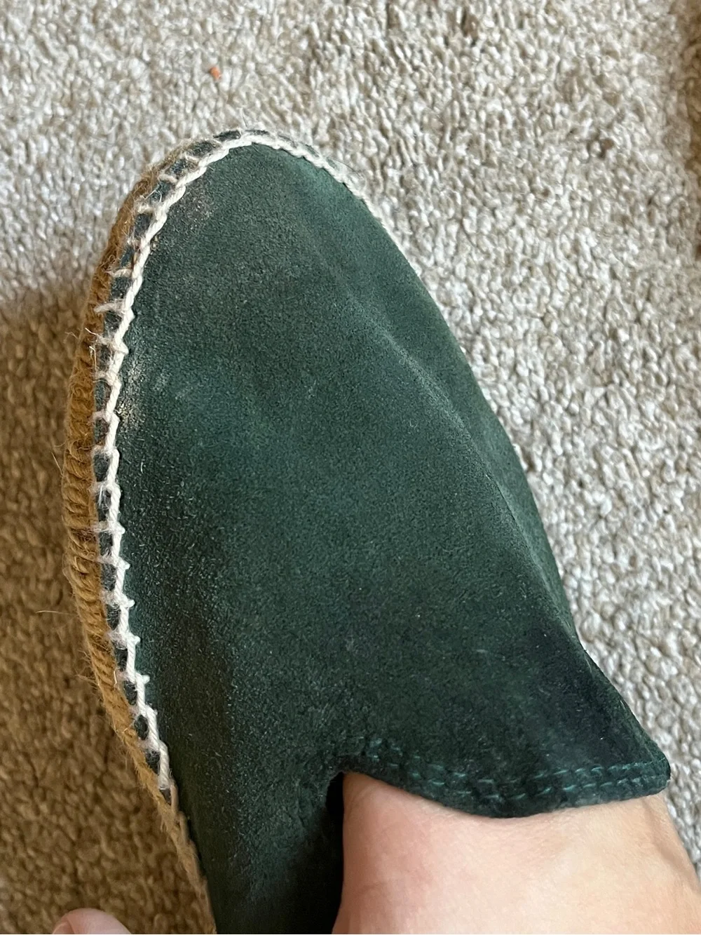 Manebi Green Suede Espadrilles Size 39